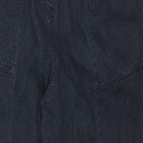 Wrap London Womens Blue Cotton Straight Jeans Size 16 L29 in Regular Zip