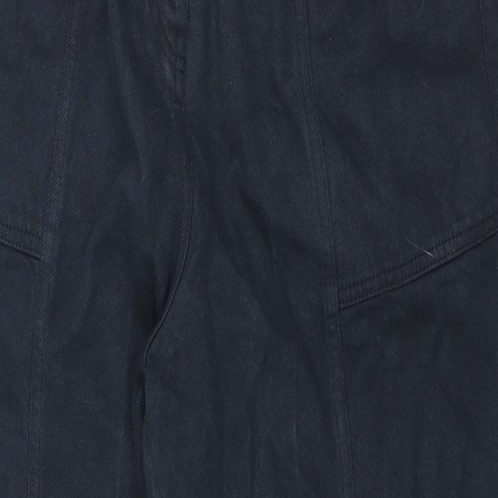Wrap London Womens Blue Cotton Straight Jeans Size 16 L29 in Regular Zip
