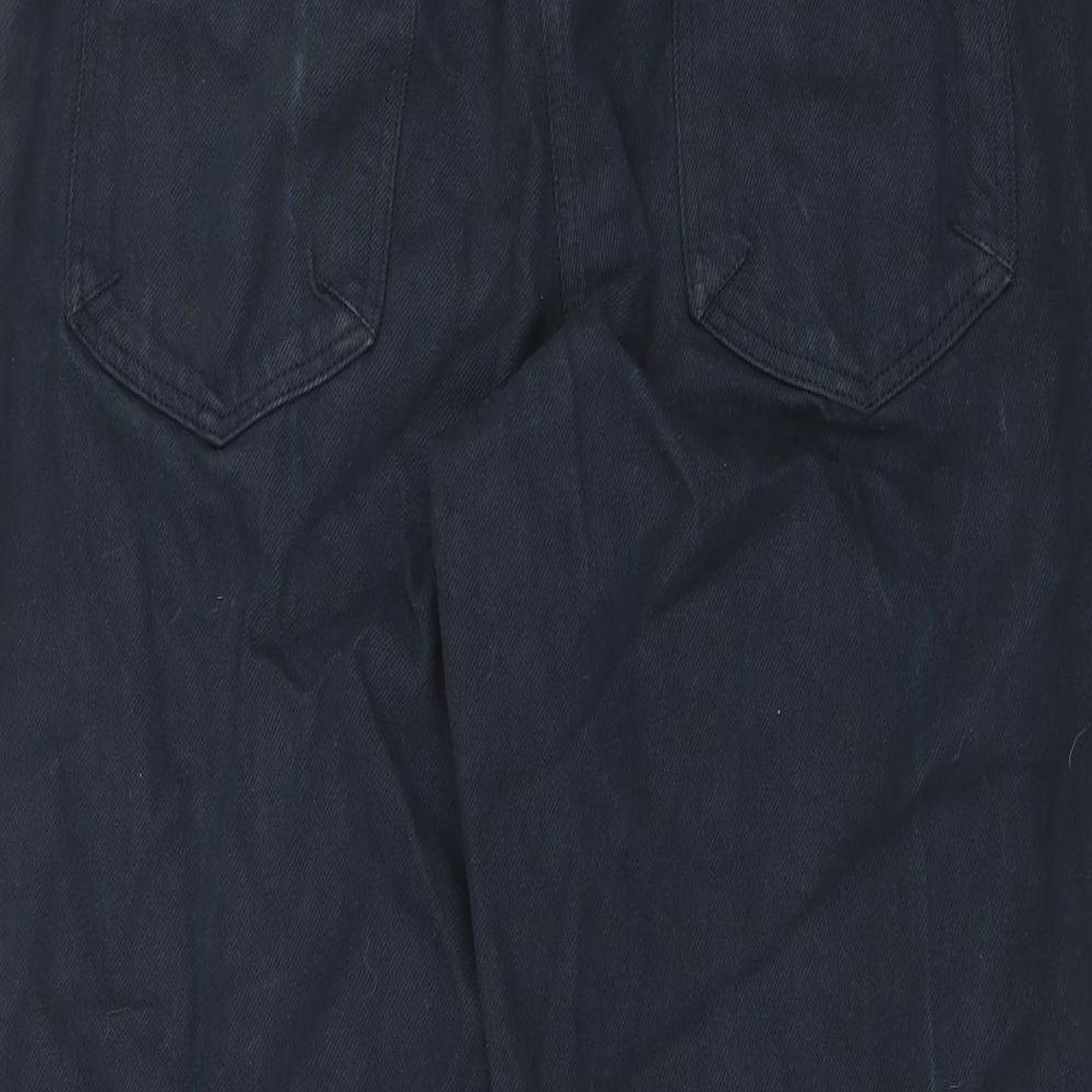 Wrap London Womens Blue Cotton Straight Jeans Size 16 L29 in Regular Zip