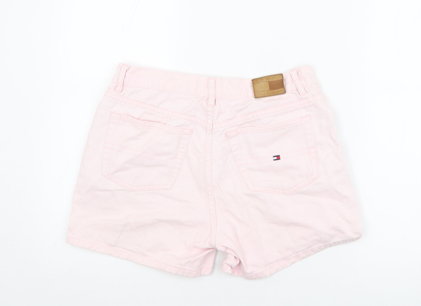 Tommy Hilfiger Womens Pink 100% Cotton Basic Shorts Size 8 L4 in Regular Zip