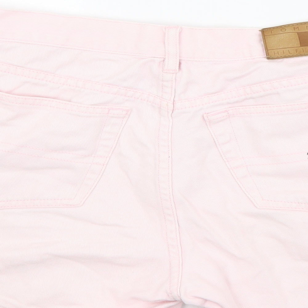 Tommy Hilfiger Womens Pink 100% Cotton Basic Shorts Size 8 L4 in Regular Zip