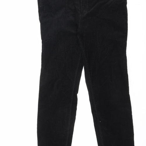 Buffalo by David Bitton Womens Black Cotton Trousers Size 16 L28 in Regular Zip