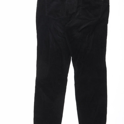 Buffalo by David Bitton Womens Black Cotton Trousers Size 16 L28 in Regular Zip