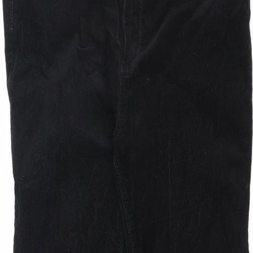 Buffalo by David Bitton Womens Black Cotton Trousers Size 16 L28 in Regular Zip