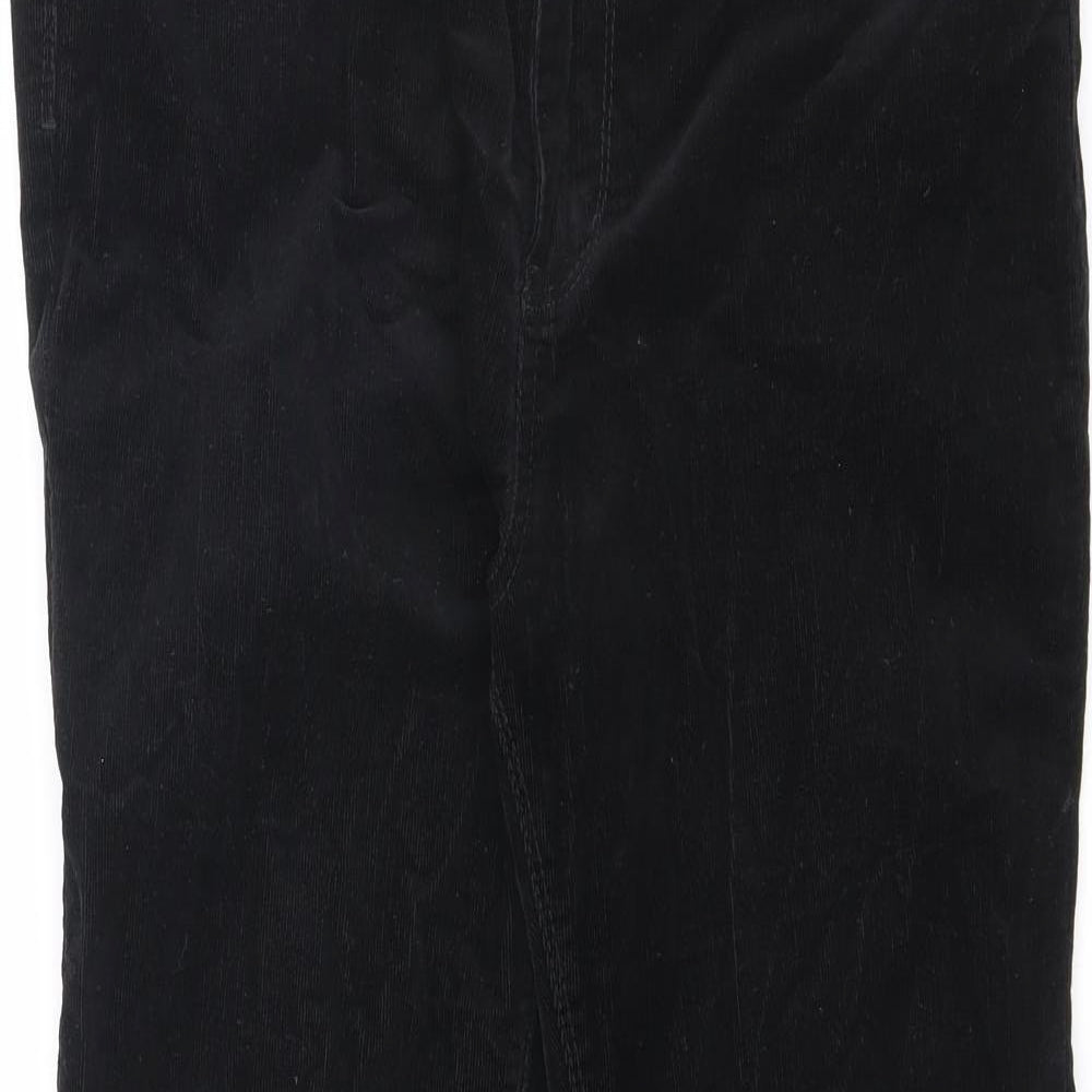 Buffalo by David Bitton Womens Black Cotton Trousers Size 16 L28 in Regular Zip