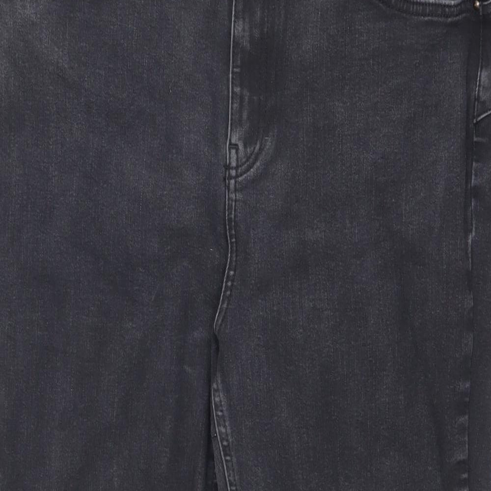 George Womens Black Cotton Skinny Jeans Size L L25 in Slim Zip - Size 18/20