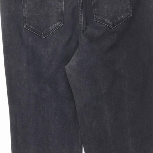George Womens Black Cotton Skinny Jeans Size L L25 in Slim Zip - Size 18/20