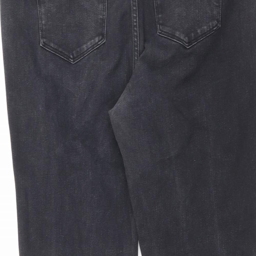 George Womens Black Cotton Skinny Jeans Size L L25 in Slim Zip - Size 18/20