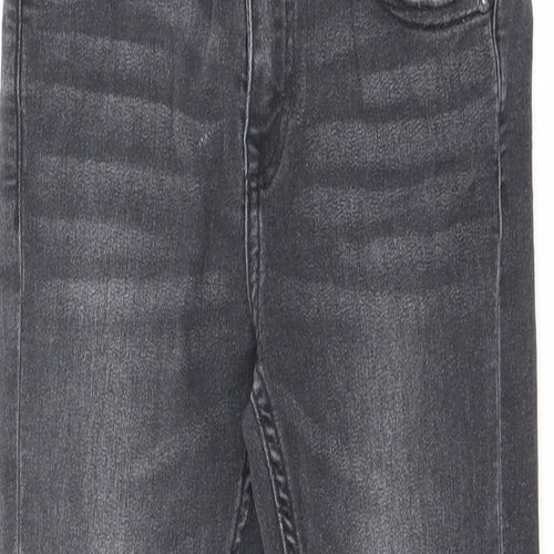 Marks and Spencer Boys Grey Cotton Skinny Jeans Size 8-9 Years L21 in Slim Zip
