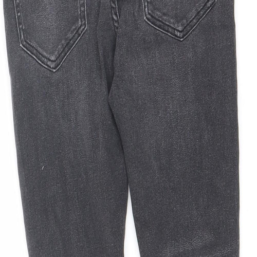 Marks and Spencer Boys Grey Cotton Skinny Jeans Size 8-9 Years L21 in Slim Zip
