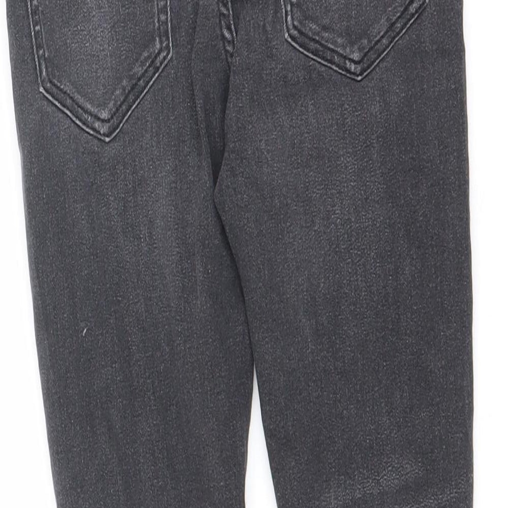 Marks and Spencer Boys Grey Cotton Skinny Jeans Size 8-9 Years L21 in Slim Zip