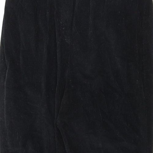Magic Fit Womens Black Cotton Trousers Size 22 L27 in Regular Zip