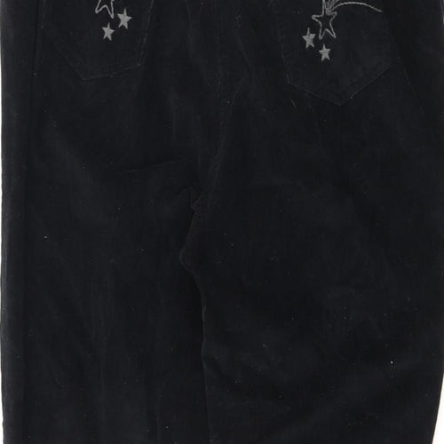 Magic Fit Womens Black Cotton Trousers Size 22 L27 in Regular Zip