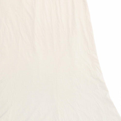 Rabe Womens Beige Viscose A-Line Skirt Size 16 - Elastic Waist