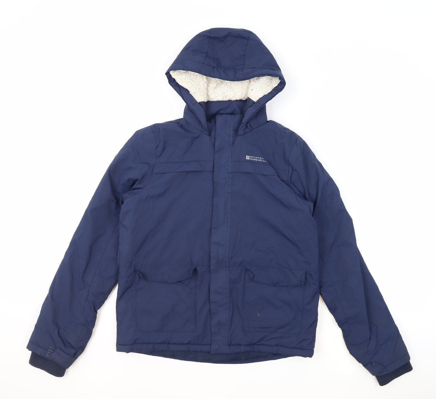 Mountain Warehouse Boys Blue Windbreaker Jacket Size 13 Years Zip - Hooded