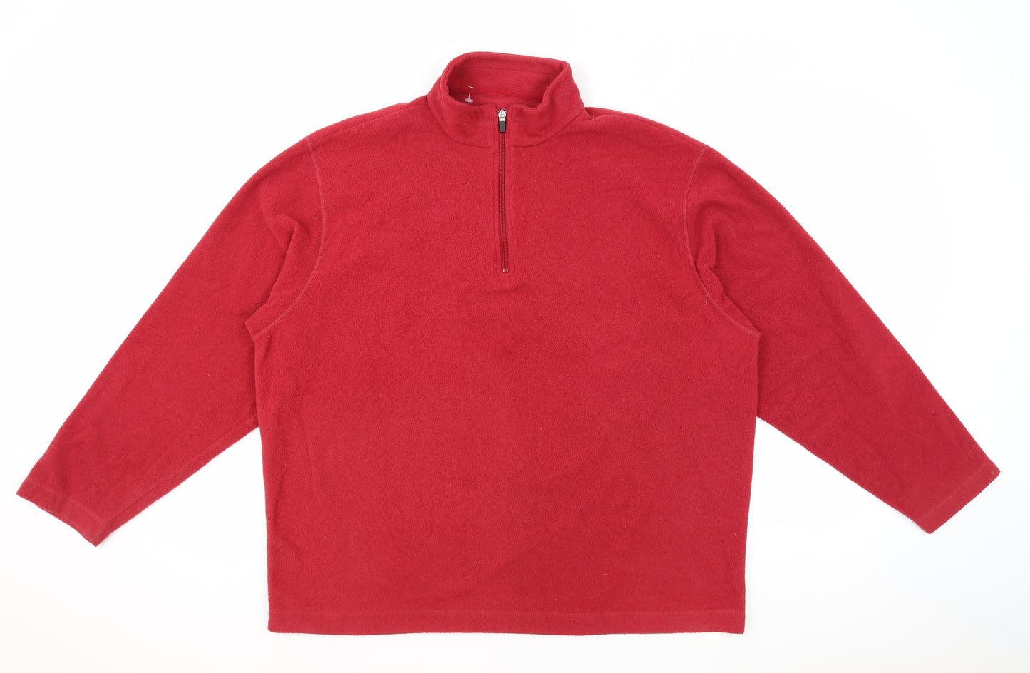 Blue Harbour Womens Red 100% Polyester Pullover Sweatshirt Size 2XL Pullover - 1/4 Zip