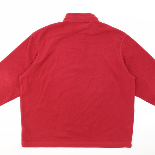 Blue Harbour Womens Red 100% Polyester Pullover Sweatshirt Size 2XL Pullover - 1/4 Zip