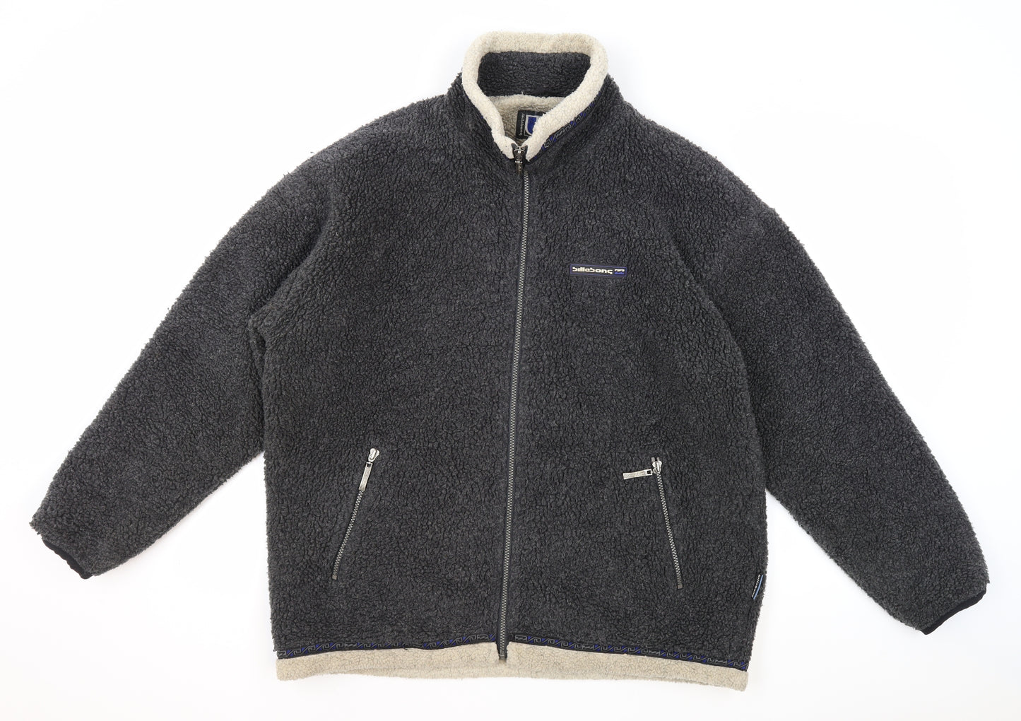 Billabong Mens Grey Jacket Size M Zip