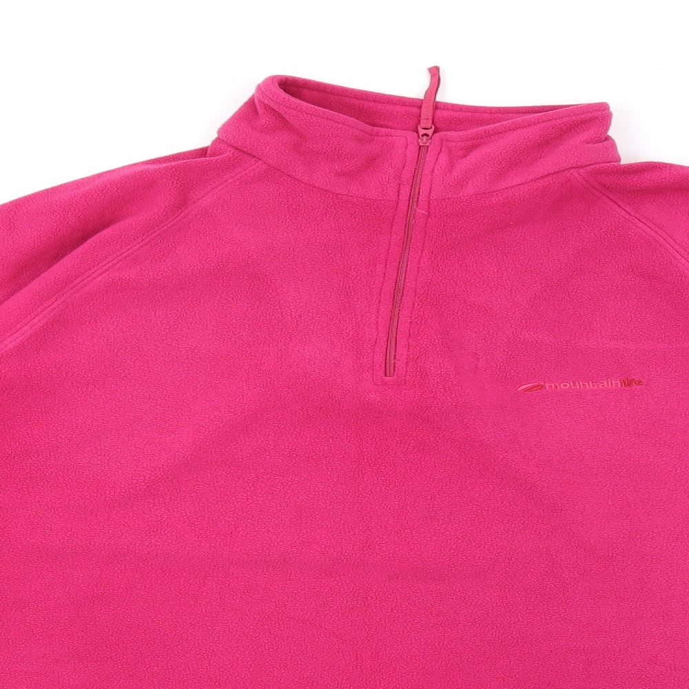 Mountain Life Womens Pink 100% Polyester Pullover Sweatshirt Size 12 Pullover