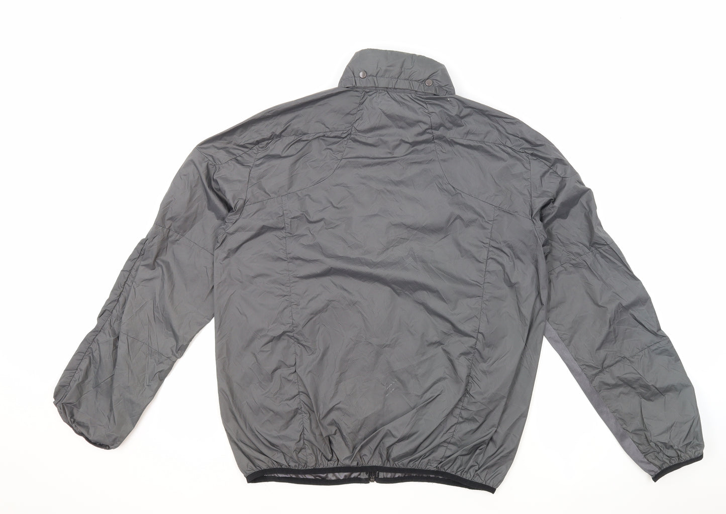 HUGO BOSS Mens Grey Windbreaker Jacket Size M Zip - Packable Zipped Pockets