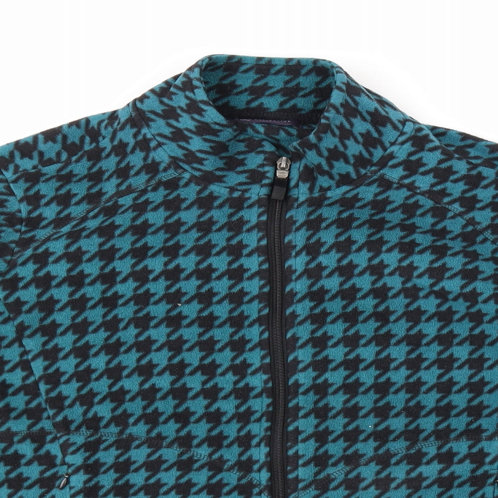 Marks and Spencer Womens Green Geometric Jacket Size 20 Zip