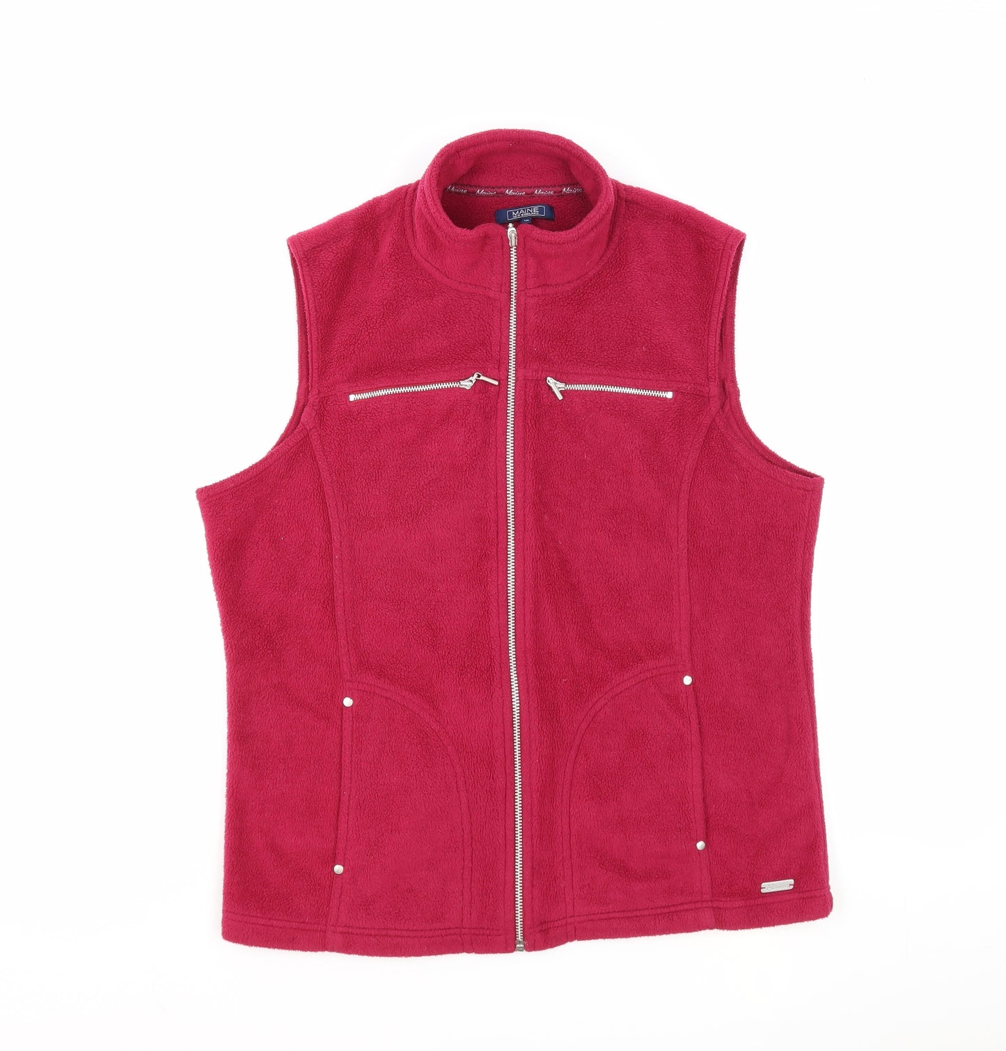 Maine New England Womens Pink Gilet Jacket Size 16 Zip
