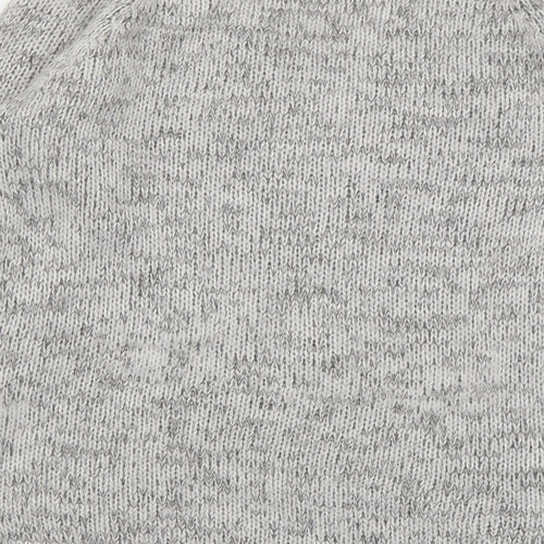 Stradivarius Womens Grey Round Neck Acrylic Pullover Jumper Size S