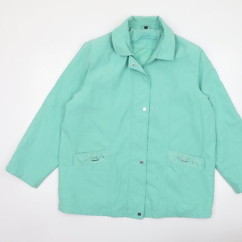 Finesse Womens Green Jacket Size 18 Zip