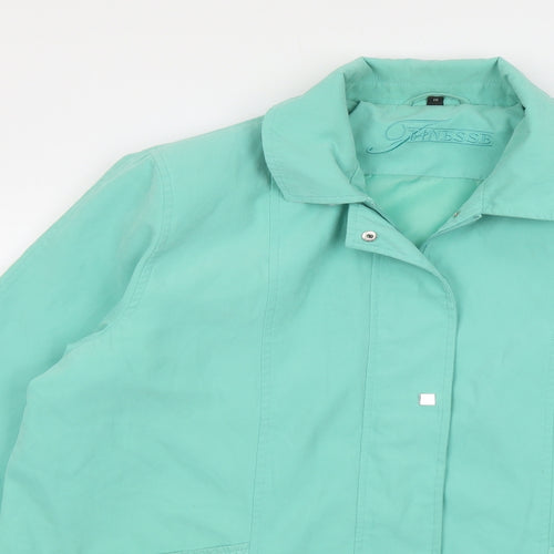 Finesse Womens Green Jacket Size 18 Zip