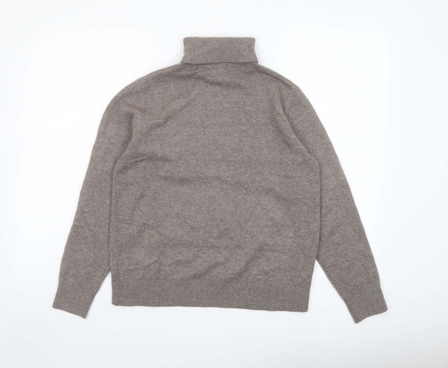 Marks and Spencer Womens Beige Roll Neck Polyester Pullover Jumper Size S