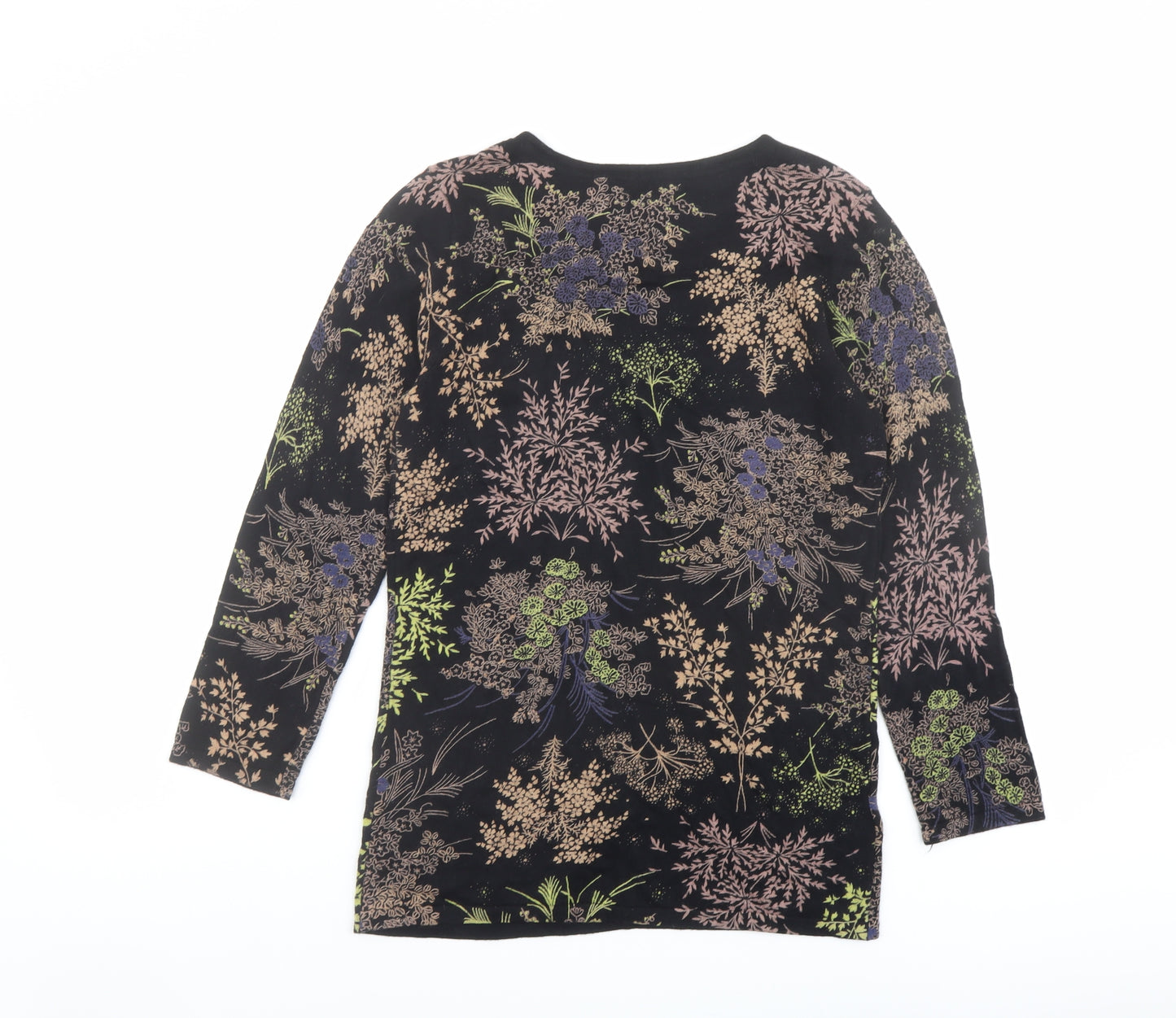 NEXT Womens Pink Round Neck Floral Cotton Pullover Jumper Size 10