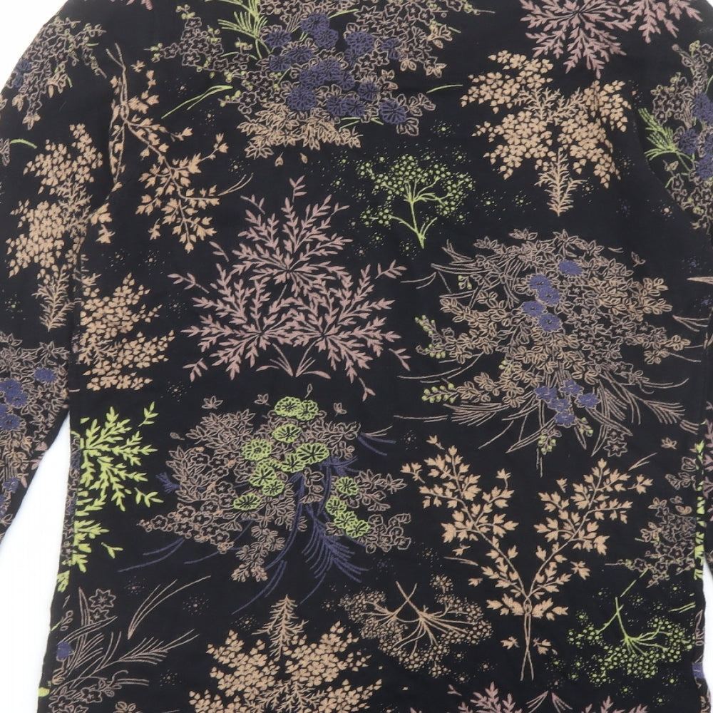 NEXT Womens Pink Round Neck Floral Cotton Pullover Jumper Size 10