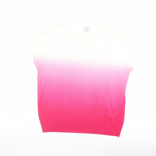 Monsoon Womens Pink Round Neck Acrylic Pullover Jumper Size M