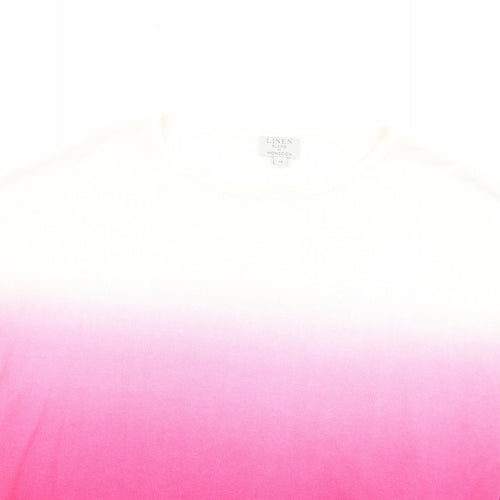 Monsoon Womens Pink Round Neck Acrylic Pullover Jumper Size M