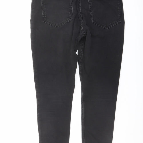 Marks and Spencer Womens Black Cotton Skinny Jeans Size 12 L25 in Regular Button