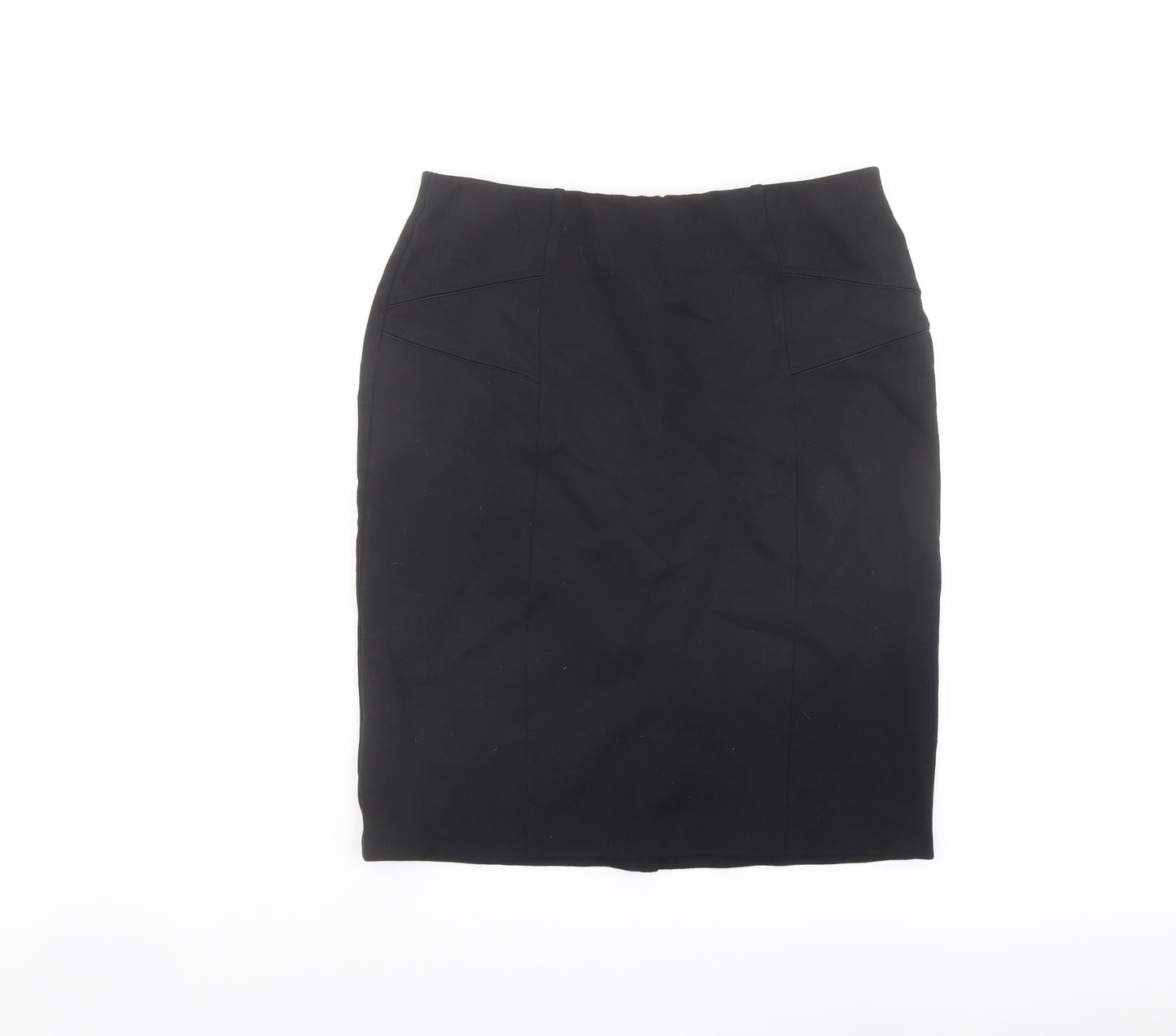 Marks and Spencer Womens Black Viscose Bandage Skirt Size 10