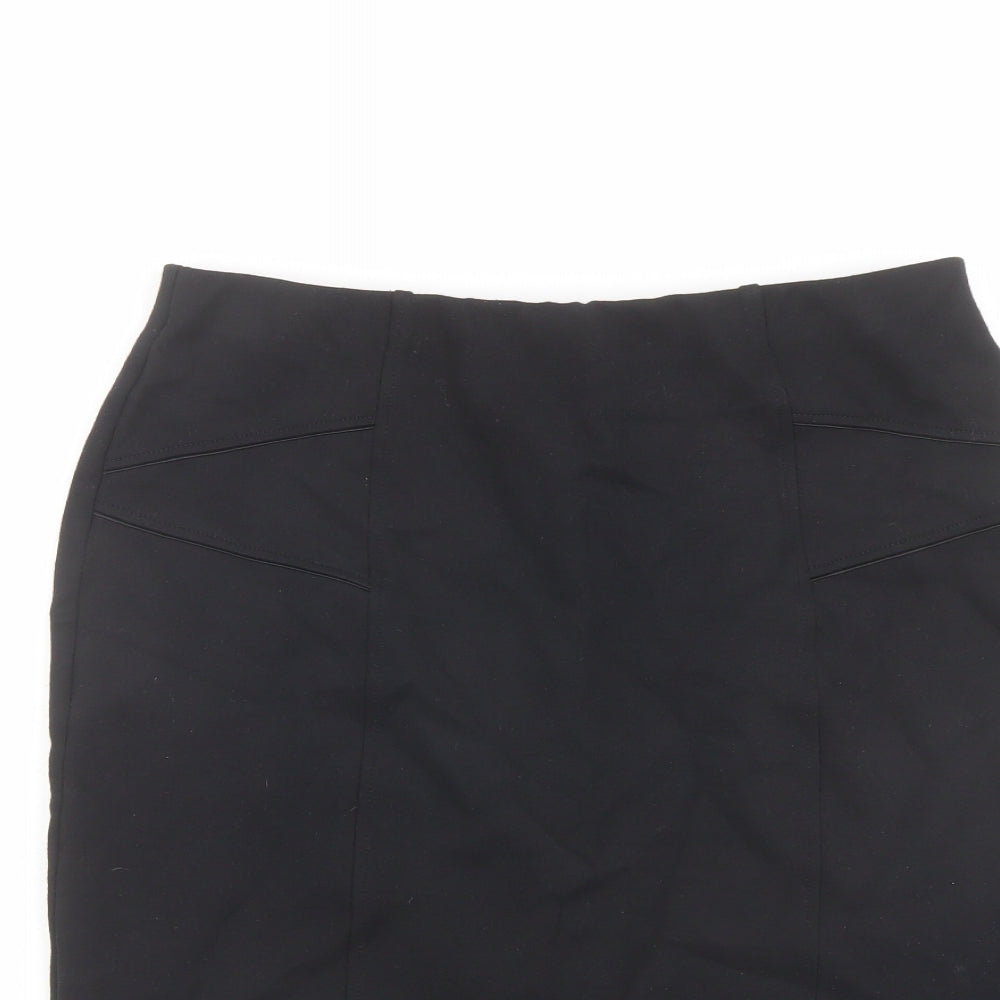Marks and Spencer Womens Black Viscose Bandage Skirt Size 10