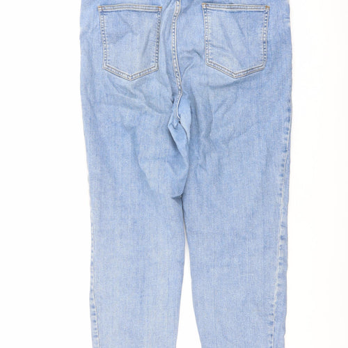 ASOS Womens Blue Cotton Mom Jeans Size 35 in L36 in Regular Button