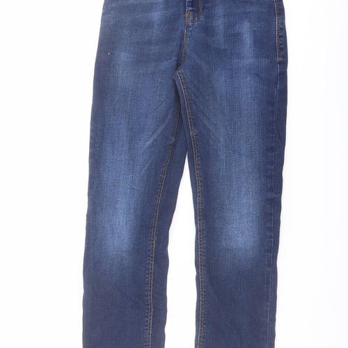 NEXT Boys Blue Cotton Straight Jeans Size 9 Months Regular Button