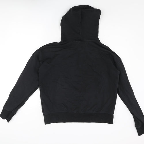 USA Pro Womens Black Polyester Pullover Hoodie Size 16 Pullover - Embroidered Logo