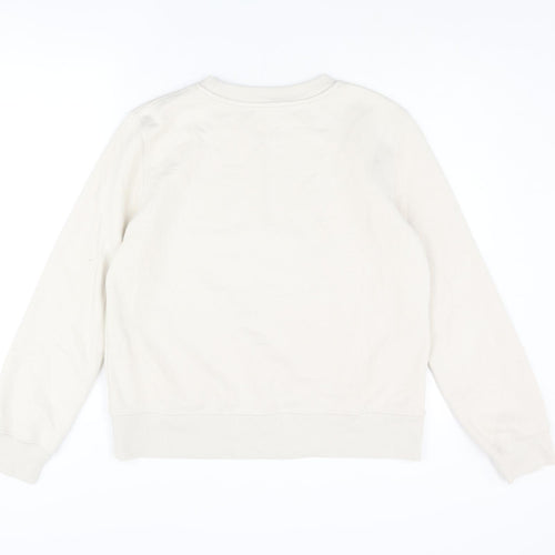 Zara Womens Beige Cotton Pullover Sweatshirt Size M Pullover