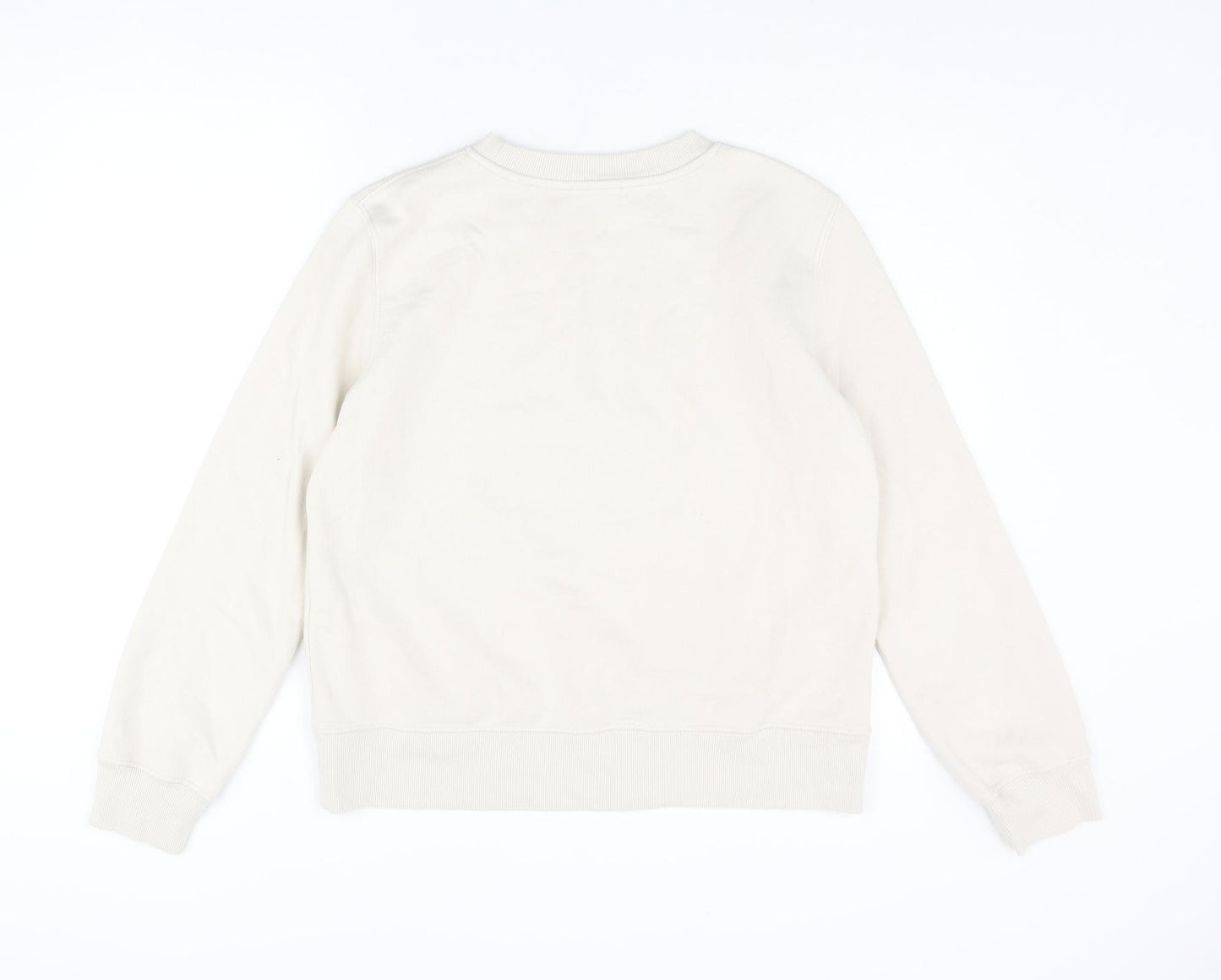 Zara Womens Beige Cotton Pullover Sweatshirt Size M Pullover