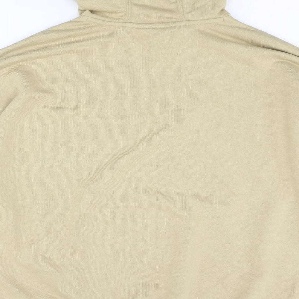 adidas Womens Beige Cotton Pullover Hoodie Size 12 Pullover - Logo Oversized