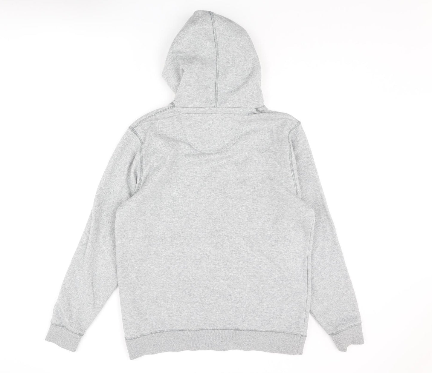 Jack Wills Mens Grey Cotton Pullover Hoodie Size M - Logo