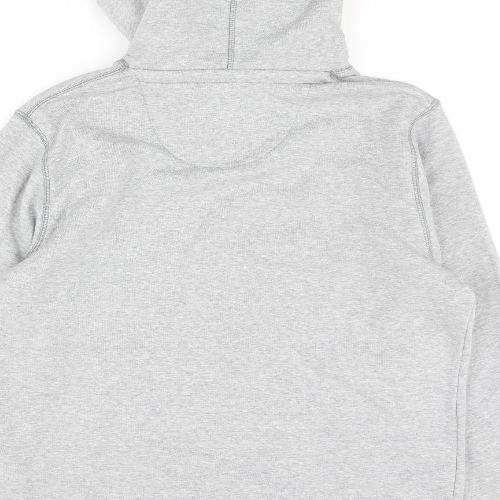Jack Wills Mens Grey Cotton Pullover Hoodie Size M - Logo