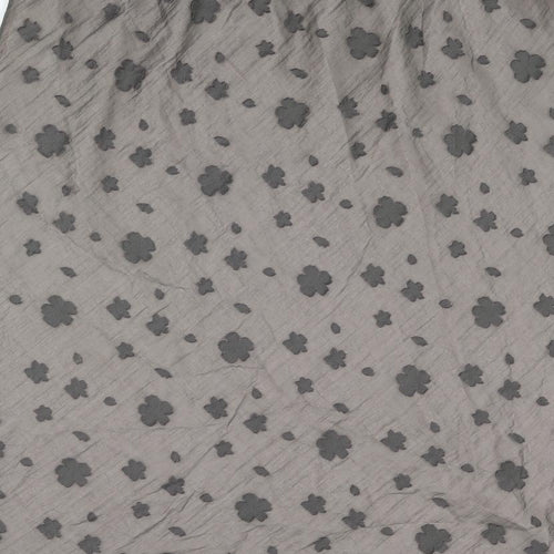 Jacques Vert Womens Grey Floral Nylon Flare Skirt Size 16