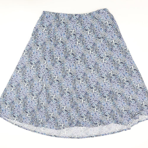 Cotswold Collections Womens Blue Geometric Polyester A-Line Skirt Size 2XL