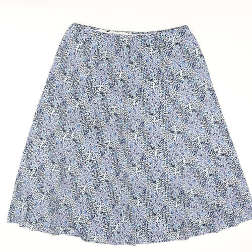 Cotswold Collections Womens Blue Geometric Polyester A-Line Skirt Size 2XL