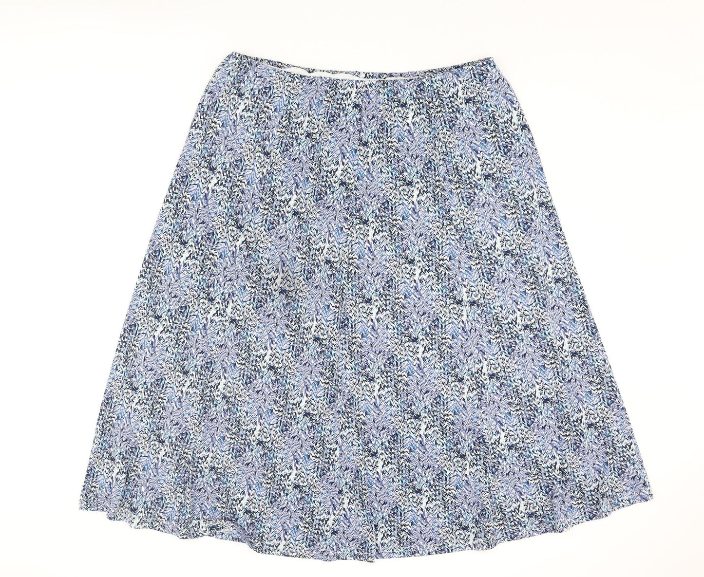 Cotswold Collections Womens Blue Geometric Polyester A-Line Skirt Size 2XL