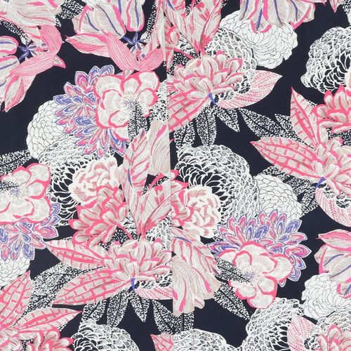 Classic Womens Multicoloured Floral Polyester A-Line Skirt Size 20